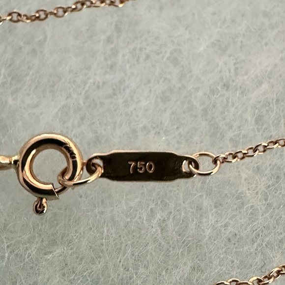 Tiffany & Co Rose Gold 750 18K Chain Necklace 16 inches - Picture 9 of 13